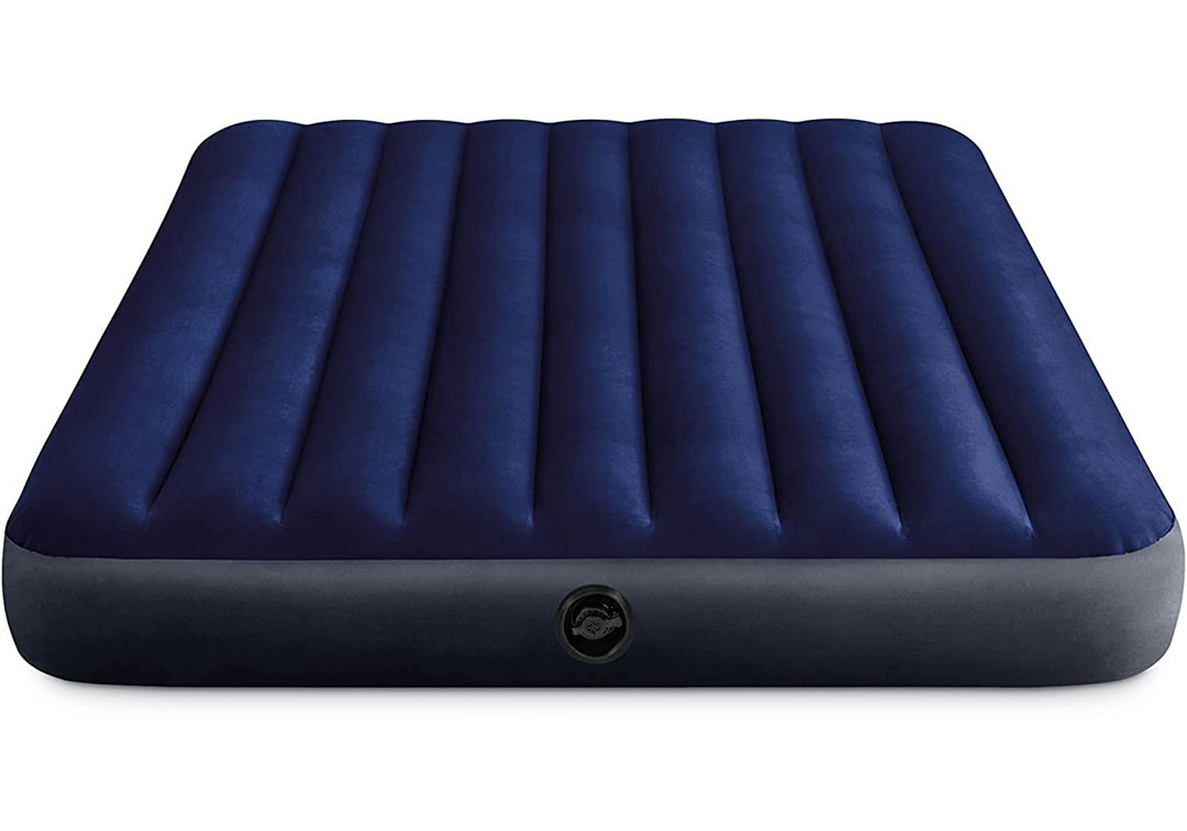 Intex Inflatable Air Bed Air Mattress With Pump Inflatable Bed Dura-Beam Blue - Image 3