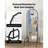Grid Wall Panel 23.62 x 64.57 in Wire Display Rack with Wheels & Hooks