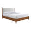 E.King Bed, Walnut/Beige-1723520350