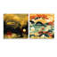Porte de torii jaune, motif japonais - ensemble d'acryliques sur verre japonais, ensemble de 2-103928497