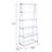 Modern Chrome Bookshelf With 6 High Gloss Shelves For Stylish And Functional Storage In Any Room