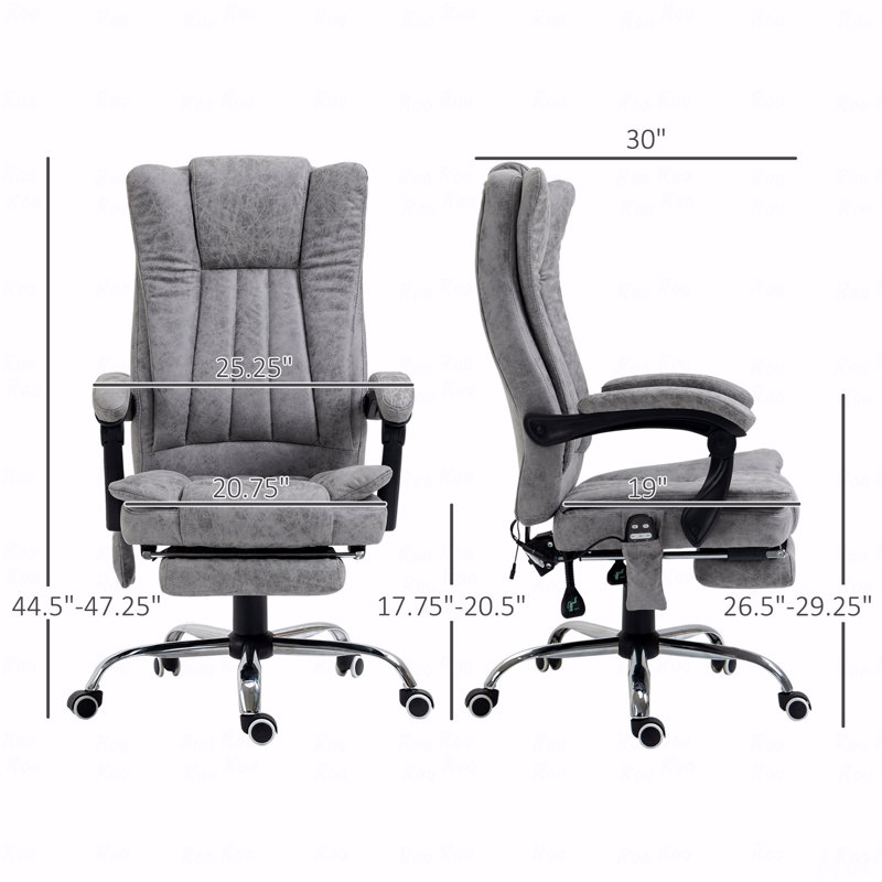 Fauteuil de bureau massant, fauteuil inclinable à haut dossier