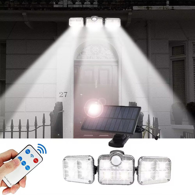 Lumière de sécurité imperméable avec détecteur de mouvement 122LED et télécommande