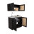 Ashura 39.3" W Manufactured Wood 2-Piece Kitchen Cabinet Set with Sink Base and Wall Cabinet- Wenge-736706491