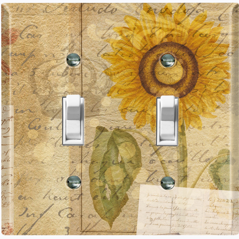 Copper Rust Patina Teal Print 2 - Gang Toggle Light Switch Standard Wall Plate