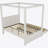 Upholstery Canopy Platform Bed with Trundle and Three Storage Drawers, Beige-1706947650