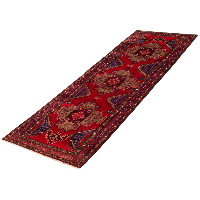Tapis de couloir unique en laine 3 pi 4 po x 10 pi 0 po Anadol