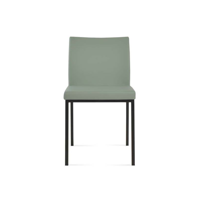 Chaise d'appoint en métal Aria, Noir, PPM menthe
