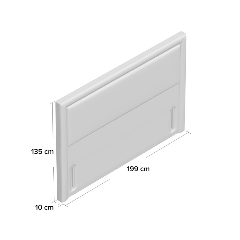 Evita Upholstered Headboard, King (5'), Grey