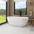 59“ Freestanding Soaking Solid Surface Bathtub