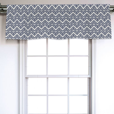 Sateen Chevron Ruffled Window Valance