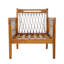Ensemble de conversation d'extérieur en bois d'acacia avec corde et coussins tissés 4 pièces Dickenson-122874561