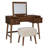 Headley Mid Century Modern 2 Drawer Flip Top Vanity Set