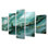 Green And Grey Liquid Ink Mirage I - Abstract Liquid Ink Multipanel Wall Art Set