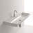 WS Bath Collections Normal 17.7'' White Ceramic Rectangular Bathroom Sink with Overflow
