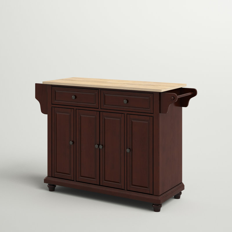 Van Kitchen Cart, Vintage Mahogany, Natural Wood