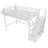 Twin XL Loft Bed with Storage Stairs, Shelves and Built-in Wardrobe, Metal Loft Bed Frame with USB Ports and LED Lights, Noise-reduced Design, White-137715111-137715108