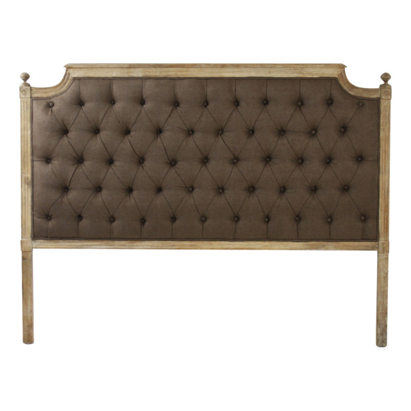 Tête de lit tapissier Bodil, Brun, Grand
