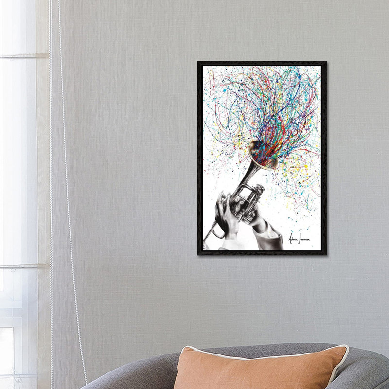 Soul Of Sound by Ashvin Harrison - Print on Canvas, 66.04 cm H x 45.72 cm W, Black Framed