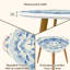 Triangle Nesting Coffee Table Set of 2 Vintage Blue White Underwater Marine Lighthouse End Table Modern Minimalist Side Table Set for Living Room Bedroom