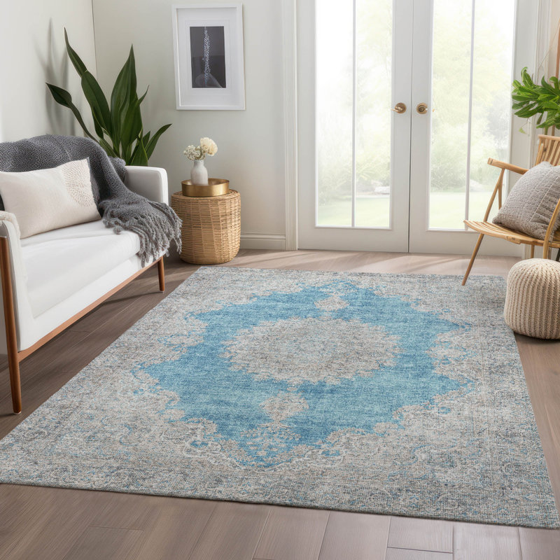 Premium Machine Washable Natoma AMF1003 Oriental Rug, Rectangle 3' x 5'