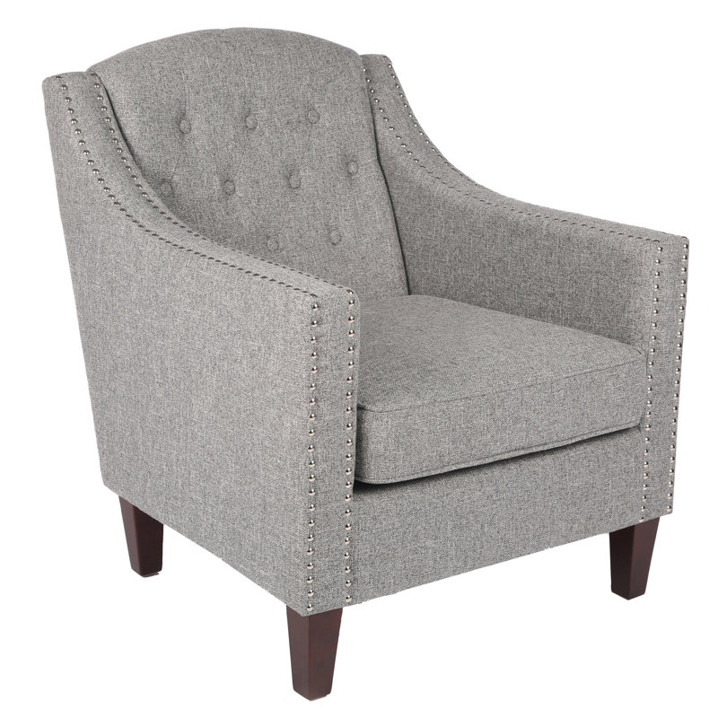 Fauteuil capitonné de 70,99 cm de large Marita, Gris