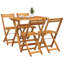 4 - Person Wood Patio Dining Set with