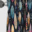 Tribal Dreamscape Feather Motif Boho II - Rideau occultant abstrait Boho - 1 panneaux-107556162