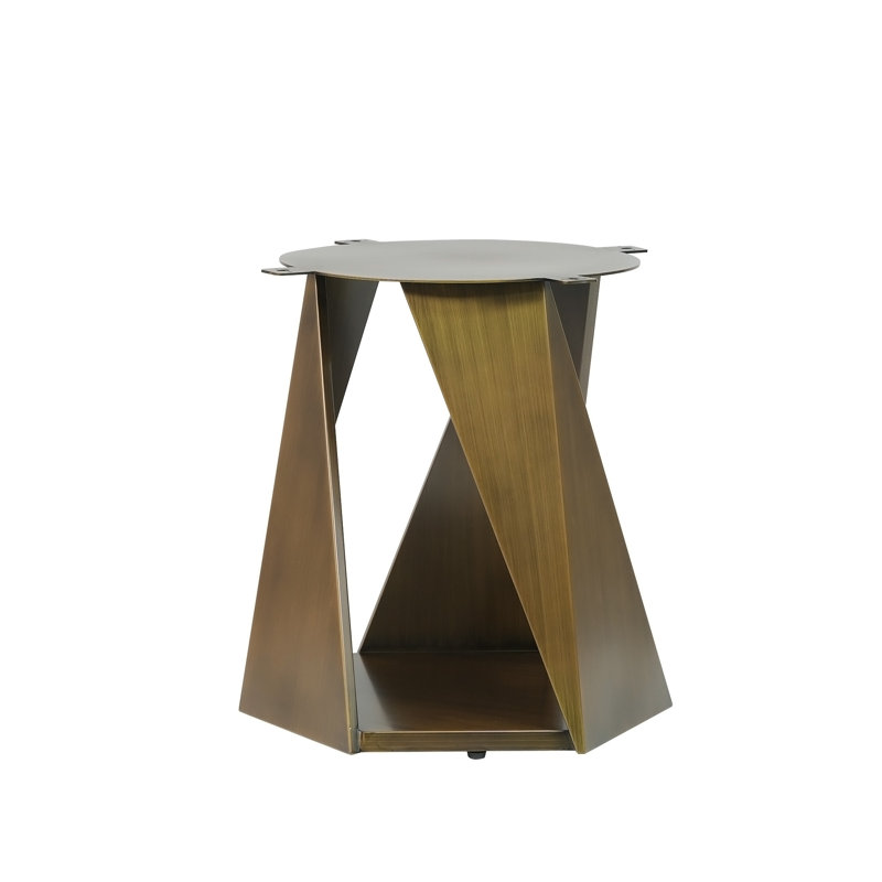 Table de salle à manger 59,05 po ronde en marbre avec base en fer et métal bronze