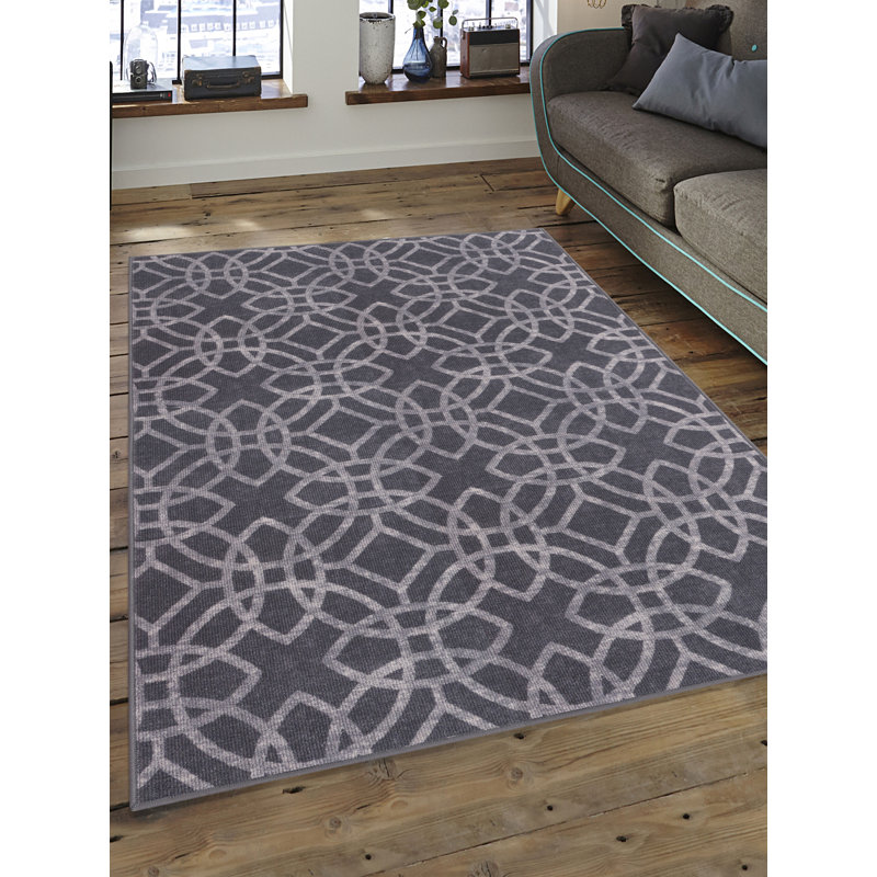 Tapis gris Ruthie, Rectangle 7 pi 6 po x 9 pi 6 po