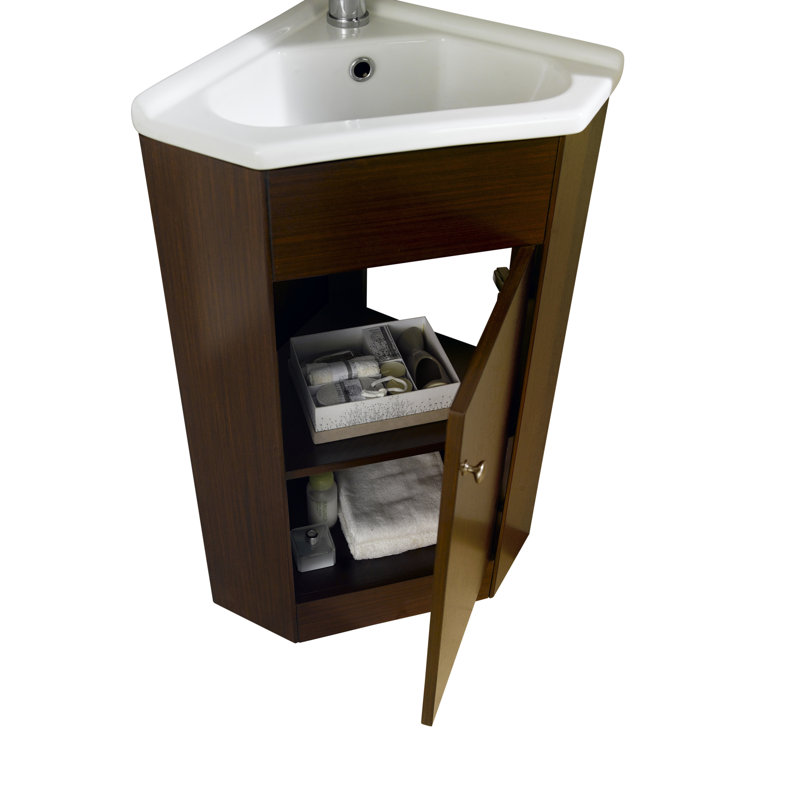 Ensemble de meuble-lavabo simple 22 po Jorri, Wengé
