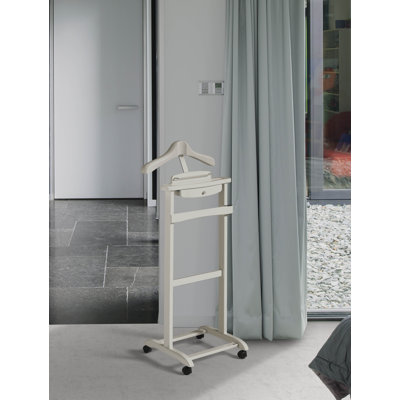 Solid Wood Iron Freestanding Valet Stand