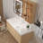 Light luxury Log style vanitie bathroom cabinet