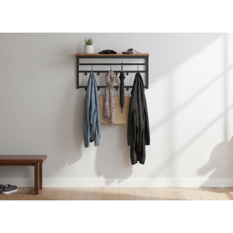 Metal Wall Mounted Required 10 - Hook Coat Rack