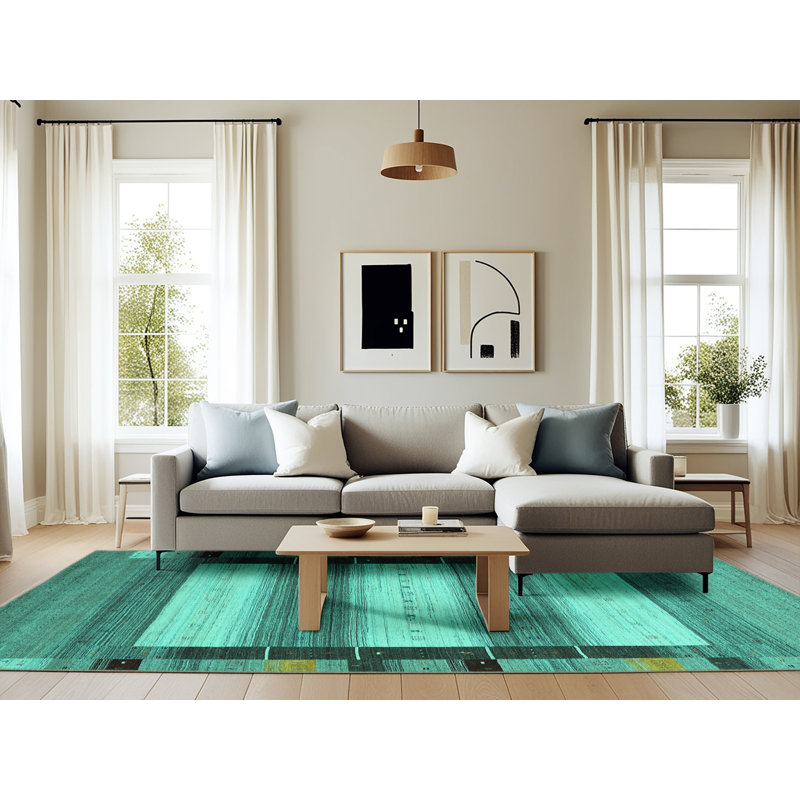 Maeleah Performance Abstract Indoor Rug, Rectangle 6' x 9'