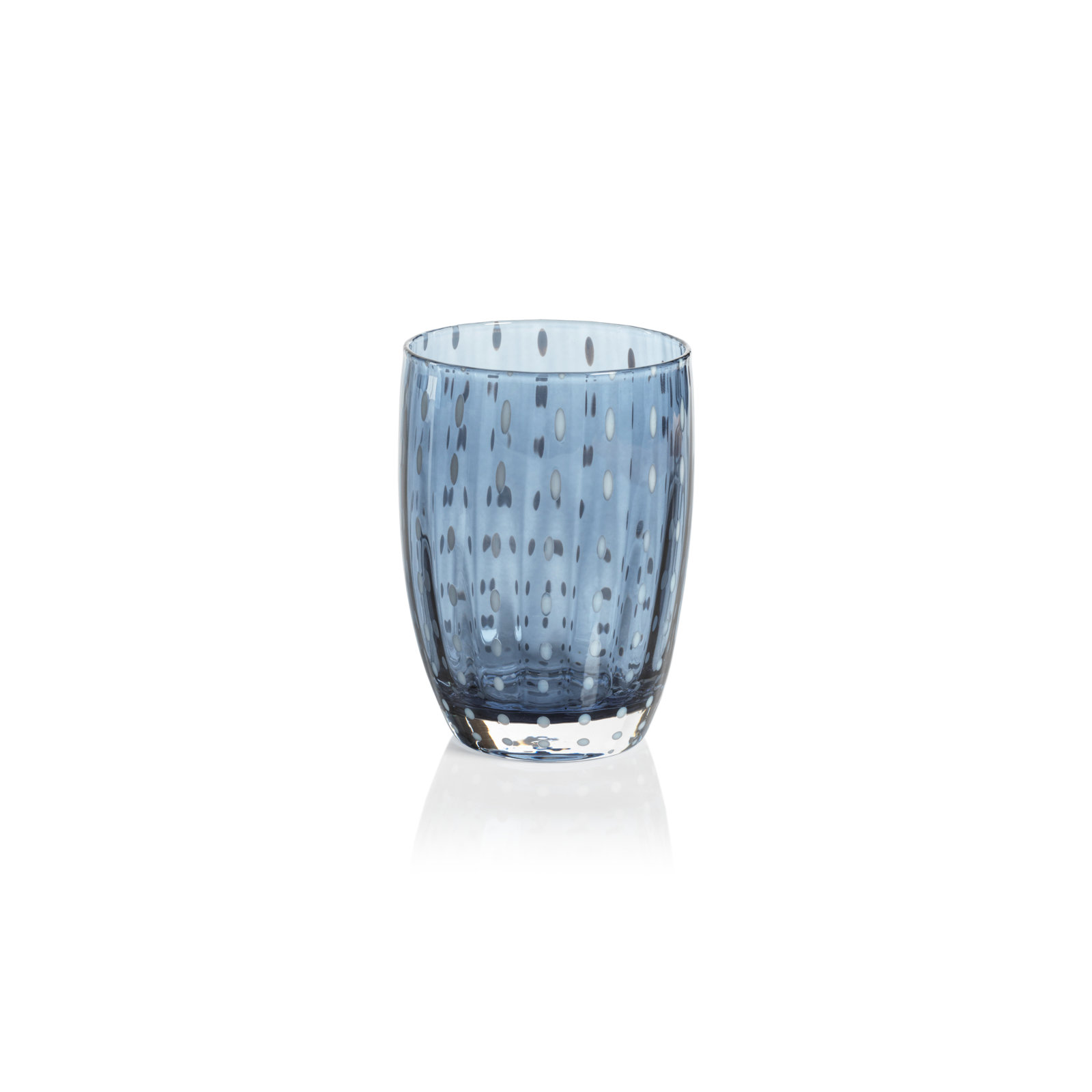 Pescara Dot Tumbler Glasses, Navy Blue
