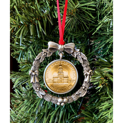 Bicentennial Half Dollar Wreath Ornament