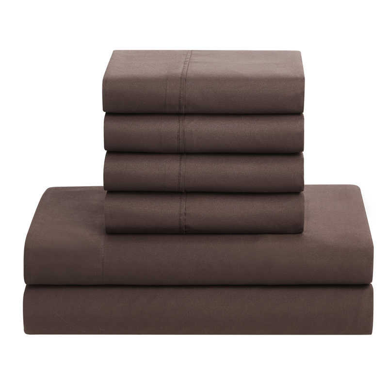 Ensemble d'édredon et de draps de couleur unie toutes saisons pour lit dans un sac 5 pièces / 7 pièces par Sweet Home Collection