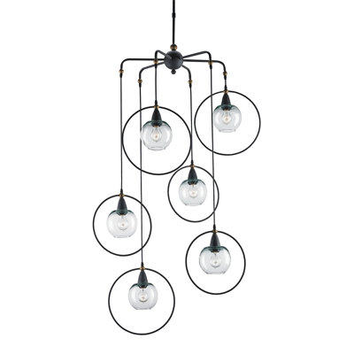 Moorsgate 6 - Light Blacksmith/Old Brass Cluster Pendant
