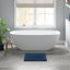 1 tapis de bain réversible 100% coton touffeté 3000 g / m² 24 x 44 po Bleu marine-1579854791-1579854793