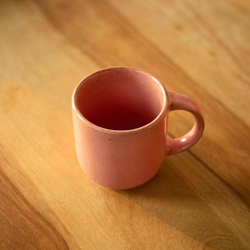 8.5 OZ Ceramic Peach Coffee Mug