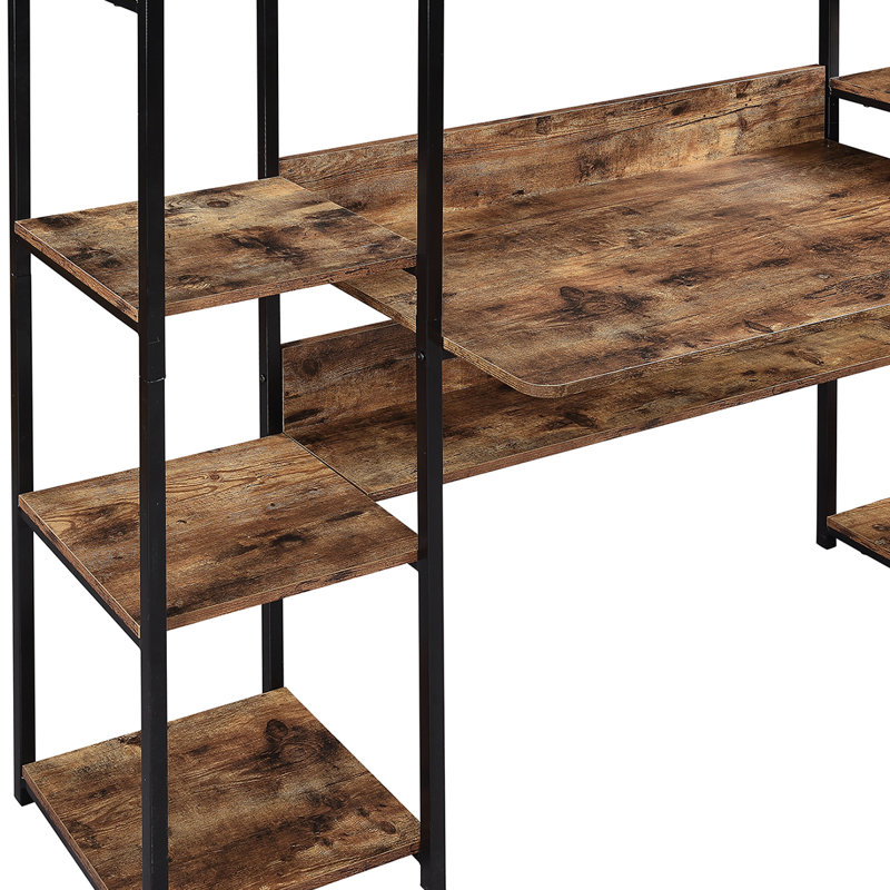 Bureau incliné / échelle Epley, Brun / noir, H 59,4 po x l 63 po x P 18,9 po
