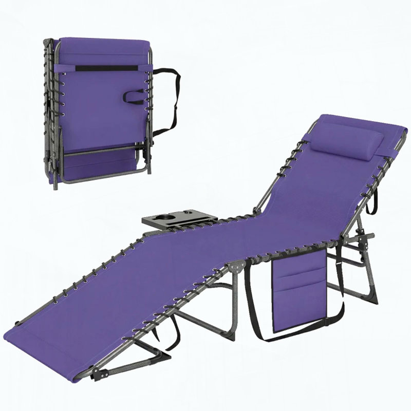 Fauteuil de bronzage portatif avec plateau