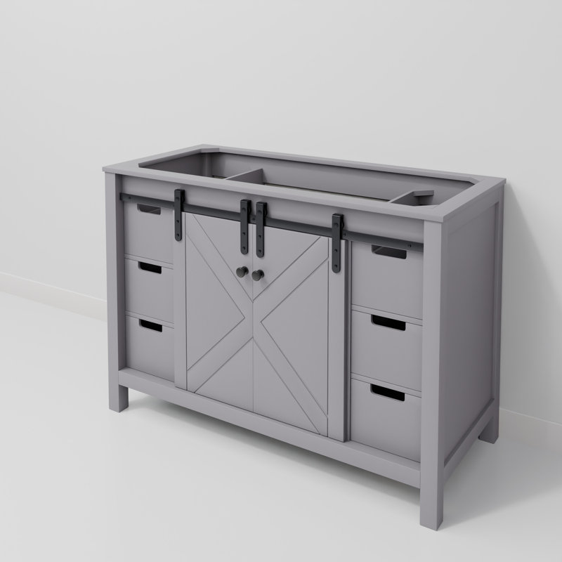 Meuble-lavabo simple l 48 po x P 22 po Marsyas, Gris foncé