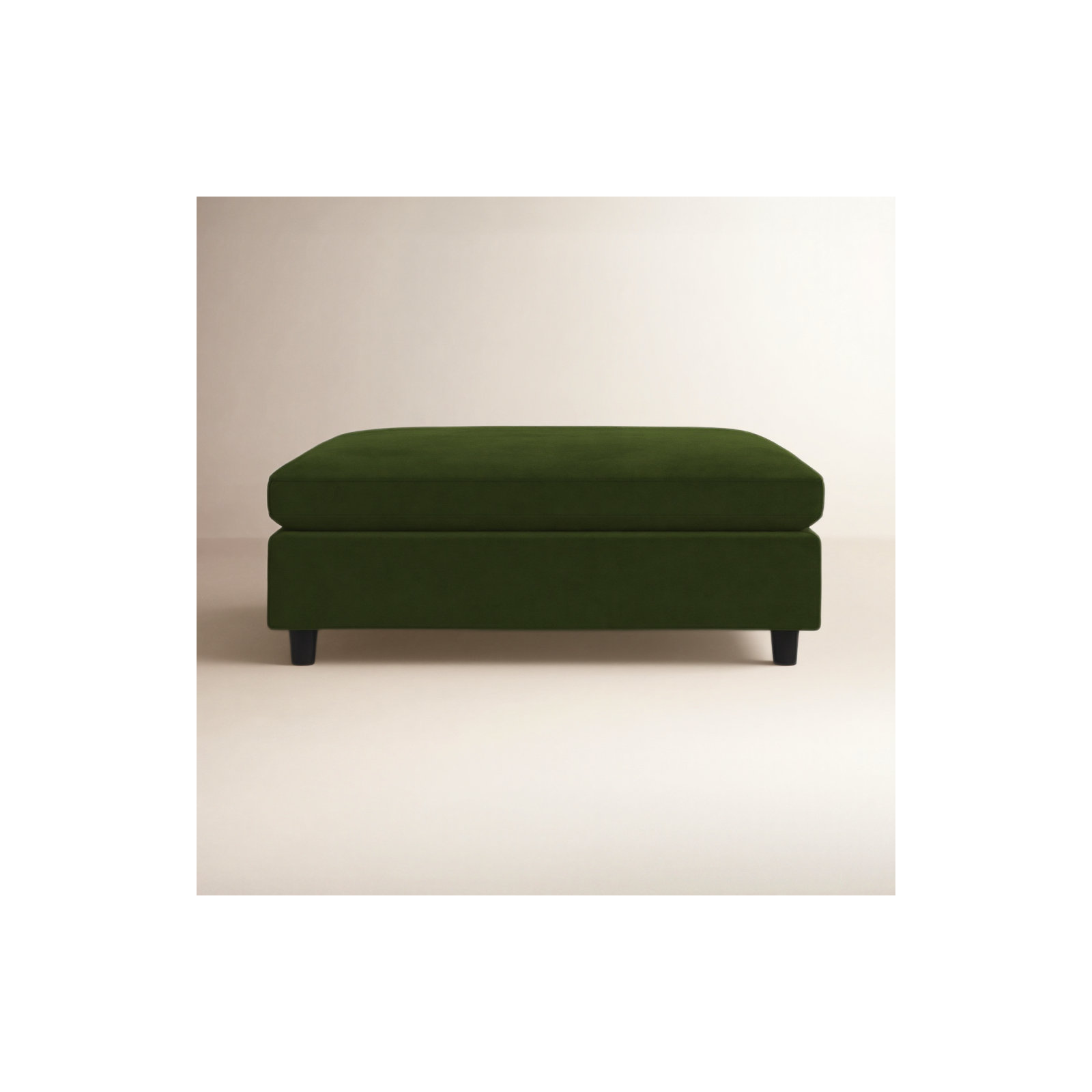 Fleetwood 45" Rectangle Upholstered Ottoman, Midnight Moss Performance Velvet