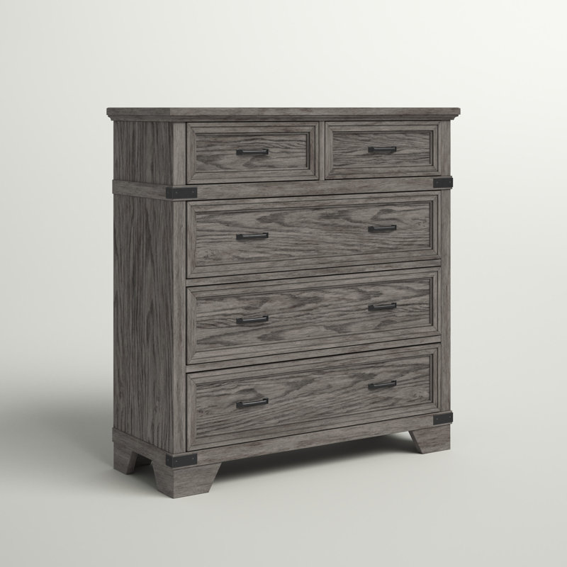 Lacroix Forge Chest with 5 Drawers , Brushed Steel