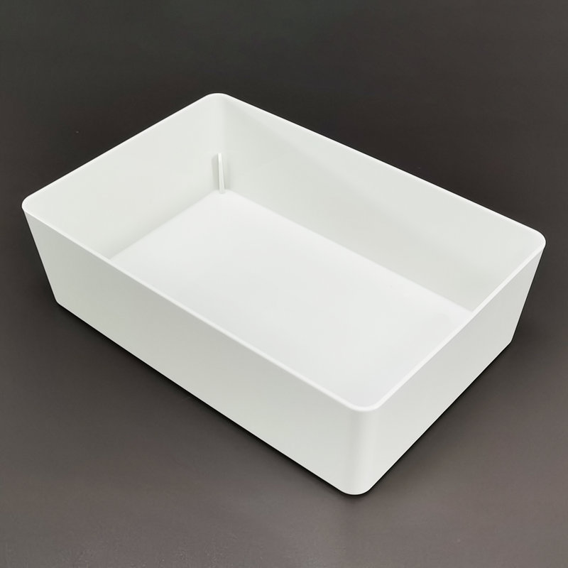 Plastic Storage Bin With Lid Stackable Containers White Small Storage Basket Organizer Bins For Organizing Office, Classroom, Pantry, Shelves, Vitamins, Snack 6E6AE8D4DE0F4912AF33D883CA5D6269
