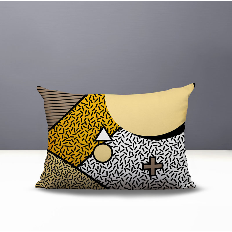 Coussin lombaire réversible intérieur / extérieur Zestra, Rectangle H 18 po x l 25 po, Jaune