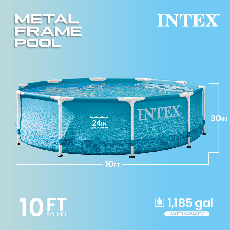 Piscine en métal 10 pi x 30 po Intex, pour enfants: 6 ans et plus, L 2,9 pi x H 13,3 po