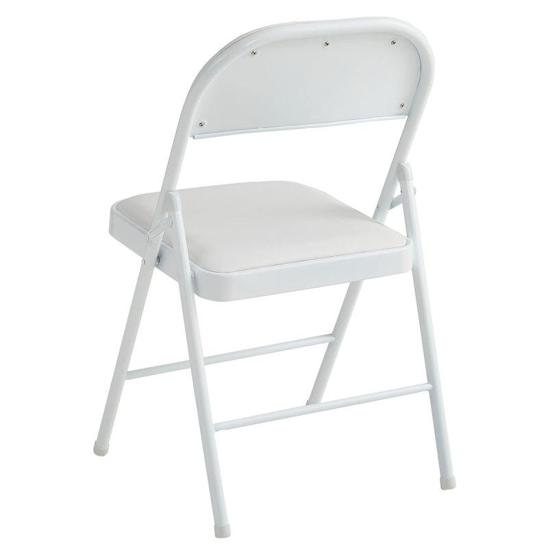 Rhena Metal Office Folding Chairs Single Folding Chair, White